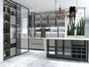 Conception d'armoires de cuisine de cuisine en PVC de luxe de haute qualité conceptions