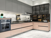 Conceptions d'armoires de cuisine modernes en L pour meubles de maison