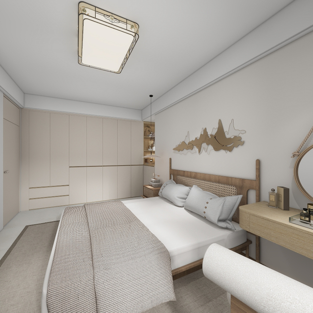 Meubles de grains de bois simples avec garde-robe de couleur claire