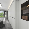 Espace de rangement moderne schéma blanc grande chambre