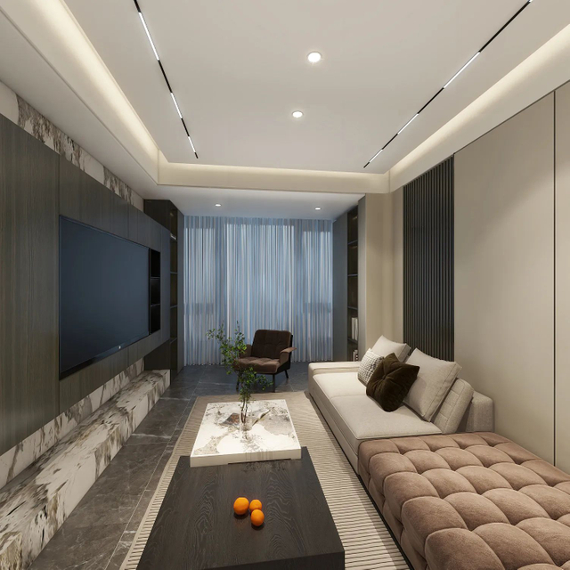 Salon de cabinet télévisé moderne en pierre fritté de haute qualité