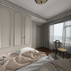 Armoire blanche française légère avec armoires de rangement à grains en bois