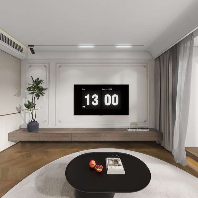 Armoire de conception de salon moderne français clair