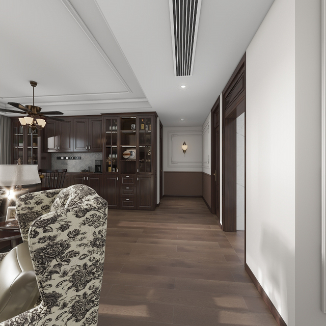 Série classique Wood Grain Living Room TV Cabinet à manger