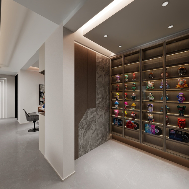 Schéma de schéma noir armoire télévisée moderne