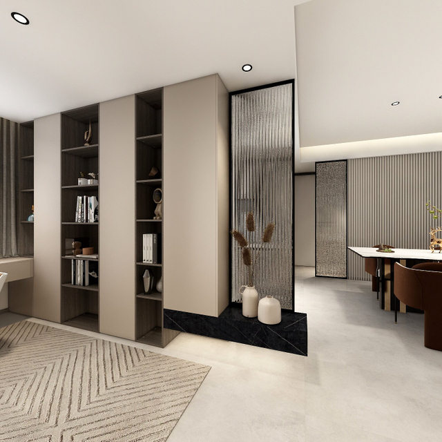 Armoire télévisée à dalle de rock de style moderne avec espace de rangement