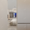 Chambre à coucher de style minimaliste armoire durable